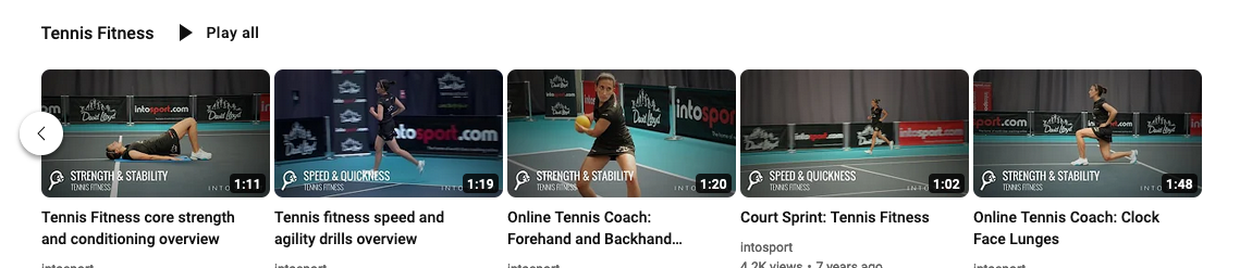 Tennisfitness Intosport